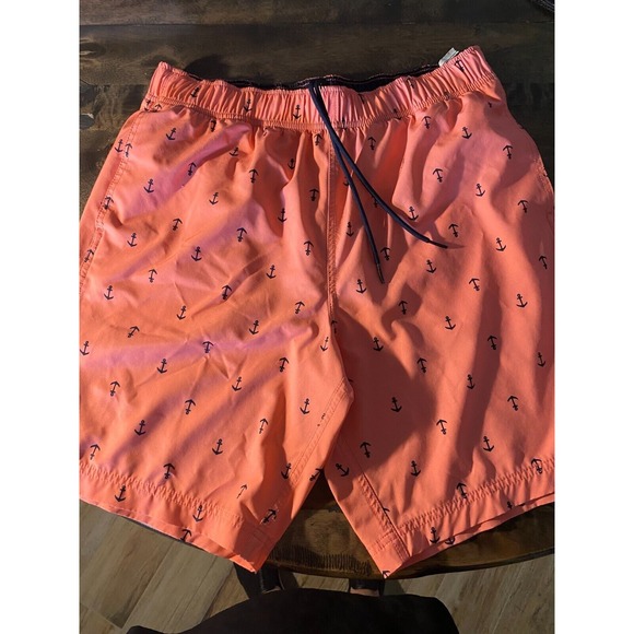 Men's Nautica Swim Suit Pink with Navy Designs Size M‎ - Picture 1 of 4